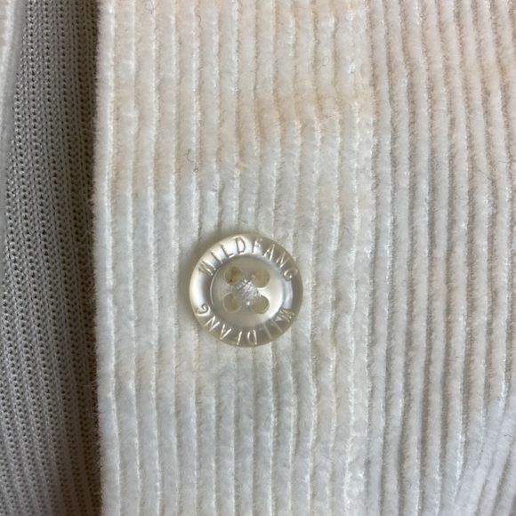 Wildfang Essential Corduroy Long Sleeve Button Up Shirt 2X Cream White Western - Picture 9 of 16